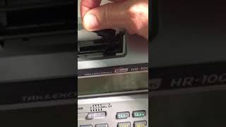 How to change a CASIO HR100TM ink ribbon [upl. by Hannahc]