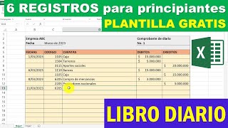 ASIENTOS CONTABLES en el LIBRO DIARIO ejercicios resueltos [upl. by Acherman336]