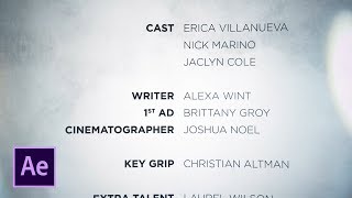 Create Stylized Movie Credits in After Effects  Tutorial [upl. by Eloccin]