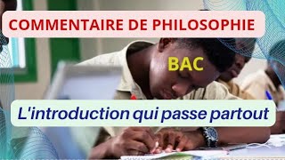 commentaire de texte en philo  lintroduction qui passe partout [upl. by Sibyls]