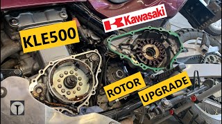 Alternator Rotor upgrade on the Kawasaki KLE500 [upl. by Hekking]