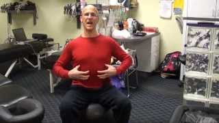 Best Core Exercise Sitting on Fitness Ball for Neck Pain Back Pain amp Poor Posture  Dr Mandell [upl. by Eciruam]