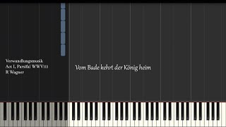 Act I Verwandlungsmusik  Parsifal WWV111  R Wagner  Synthesia Piano Tutorial [upl. by Hluchy]