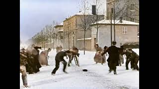 Snowball fight Lyon France in 1896 [upl. by Ibrek784]