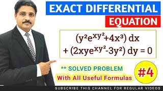 EXACT DIFFERENTIAL EQUATION SOLVED PROBLEM 4  FIRST ORDER DIFFERENTIAL EQUATION TIKLESACADEMY [upl. by Odareg]