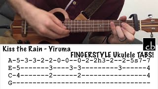 KISS THE RAIN Yiruma FINGERSTYLE Ukulele TUTORIAL [upl. by Belldame]