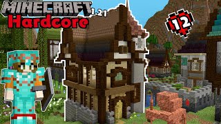 I Built a Cartographer Villager House  Ep 12  Minecraft 121 Hardcore Let’s Play [upl. by Eizzik]