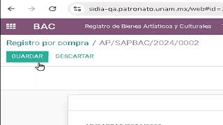 Vd PrcAlta por compra de BAC Subir resguardos por la Dependencia [upl. by Ynottirb]