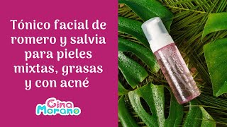 Tónico facial de romero y salvia para pieles mixtas grasas y con acné [upl. by Eustace431]