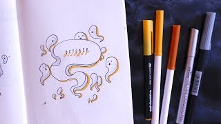 October Bullet Journal Plan With Me  halloween theme [upl. by Asserrac]