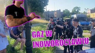 Policjanci UŻYLI GAZU wobec PROTESTUJĄCYCH po wizycie Kaczyńskiego w Inowrocławiu  BRI78 [upl. by Yelena700]