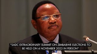 SADC s Position on Zimbabwe 23 August Elections to be Determined in Angola on 04 November [upl. by Wertheimer]