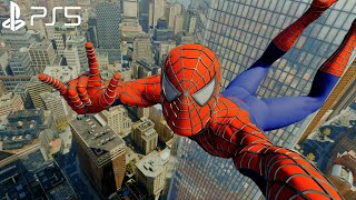 SpiderMan Remastered  Webbed Suit Free Roam Gameplay PS5 60FPS [upl. by Eneres]