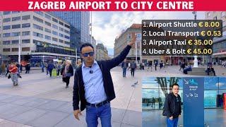 Croatia Vlog How to Travel Zagreb Airport to City Center in Cheapest Way [upl. by Droffilc40]