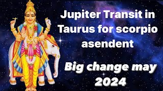 Jupiter Transit 2024 in Taurus  detail analysis for Scorpio ascendent  Vrishchik moon sign … [upl. by Anidal]