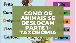 COMO SE DESLOCAM OS ANIMAIS PARTE 1 TAXONOMIA [upl. by Ennovehc]