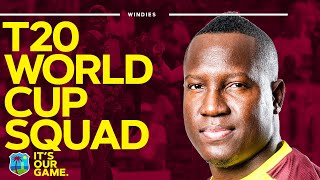 The West Indies Squad for the ICC Mens T20 World Cup 🌴 🏆 WIREADY  MenInMaroon [upl. by Fellows]