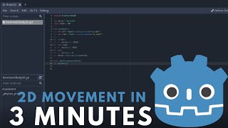 Godot 2D Movement System In 3 Minutes [upl. by Kale607]