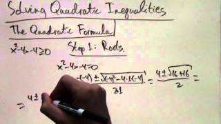 Quadratic Inequalities The Quadratic Formula [upl. by Dickson]