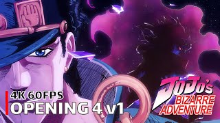 JoJos Bizarre Adventure  Opening 4 v1 4K 60FPS  Creditless  CC [upl. by Nojid]