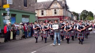 Burntisland Pipe Band Highland Games Parade Pitlochry Perthshire Scotland [upl. by Uot]