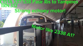 Strong echoey motorshifted from 2338 a1 C151A 537538 Pasir Ris to Tampines [upl. by Eciralc]