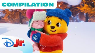 Winnie the Pooh and Piglets Hundred Acre Winter​ ❄️  Compilation  Winnie the Pooh  disneyjr [upl. by Nimajnab]