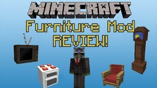 Minecraft  Furniture Mod Review  Furniture Blowout  All furniture recipes [upl. by Hazmah]