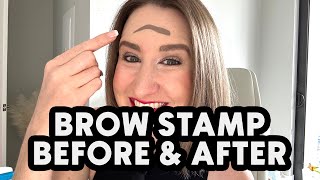 BEFORE AND AFTER Eyebrow Stamp Is This The Best Eyebrow Kit [upl. by Akalam368]