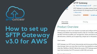 How to set up SFTP Gateway v3 for AWS [upl. by Yur]