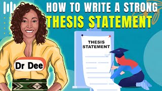 How to write a strong thesis statement I essay writing I with an example [upl. by Carothers]