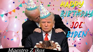 Donald Trump Sings Happy Birthday To Joe Biden [upl. by Ahscrop96]