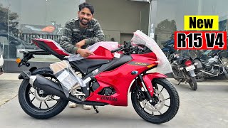 Latest Yamaha R15 V4 2024 Model Red Colour Update New Price mileage Update Review [upl. by Ule239]