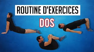 ROUTINE DEXERCICES CONTRE LE MAL DE DOS ÉTIREMENTS ASSOUPLISSEMENTS RENFORCEMENT [upl. by Calypso209]