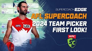 AFL SuperCoach  2024 Team Picker  First Look [upl. by Kirt862]