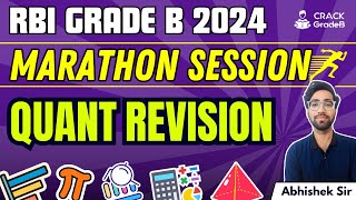 Quant Revision  Complete MARATHON SESSION for RBI Grade B 2024 Prelims [upl. by Annawad]