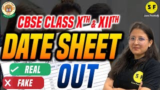 Date Sheet Out Real or Fake Class 10th amp Class 12th CBSE Board Exams 202324 [upl. by Revolc]