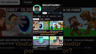 Minecraft Parodileri Youtube’dan ne kadar para kazanıyor [upl. by Alleuol]