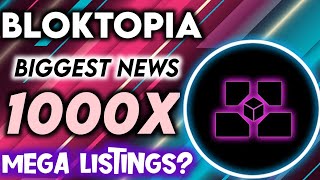 Bloktopia Blok Coin Mega Listing Soon 👀🥳🚀 Bloktopia Coin Future 🔥 Cryptocurrency News Today [upl. by Loveridge185]