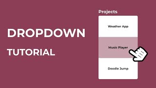 How To Create a HTML Dropdown Menu  CSS Dropdown Tutorial [upl. by Ytisahc243]