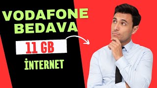 VODAFONE BEDAVA 11 GB İNTERNET 2024 YENİ [upl. by Anahir]