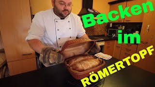 🍞 Brot backen im Römertopf 🍞 XL Version [upl. by Calvert]