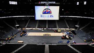 Ice Hockey Rink change into Basketball Court at Pepsi Center [upl. by Otreblide891]