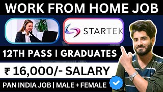 Startek Hiring 2024😍  Work From Home Jobs 2024  12th Pass Job  Remote Jobs  Genuine Online Jobs🤑 [upl. by Signe]