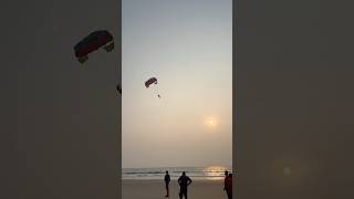 Parasailing in goa varca beach parasailing varcabeach goabeach goavibes goatourism goa [upl. by Derwin325]