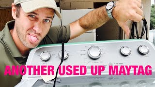 How to NOT fix a Maytag bravos washer  bad gearcase basket hub stripped washplate and oil stains [upl. by Annadiana781]