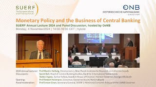 Monetary Policy and the Business of Central Banking  SUERF Annual Lecture 2024  Martin Hellwig [upl. by Gnort701]