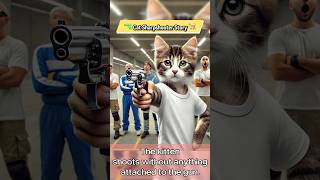 😺🔫 Cat Sharpshooter Story 🐈 cat kitten shorts [upl. by Leamhsi56]