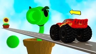 MONSTER TRUCKS vs PLANTS VS ZOMBIES in Teardown [upl. by Anilec688]