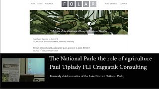 National Parks and the role of agriculture Paul Tiplady [upl. by Andrade]